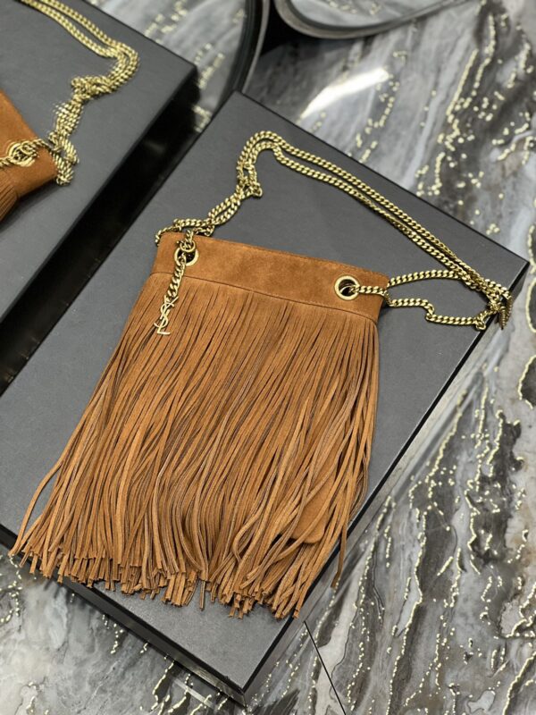 [REP 1:1] Saint Laurent Grace Ladies Tassel Brown For Women, Women's Bags 8.3in/21cm YSL