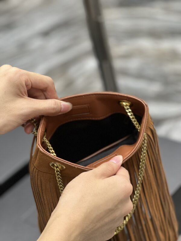 [REP 1:1] Saint Laurent Grace Ladies Tassel Brown For Women, Women's Bags 8.3in/21cm YSL