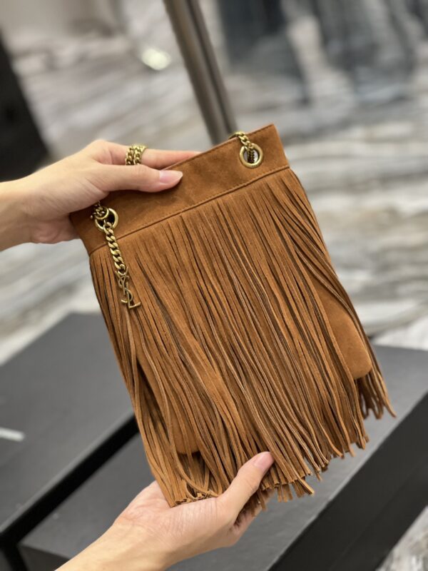 [REP 1:1] Saint Laurent Grace Ladies Tassel Brown For Women, Women's Bags 8.3in/21cm YSL