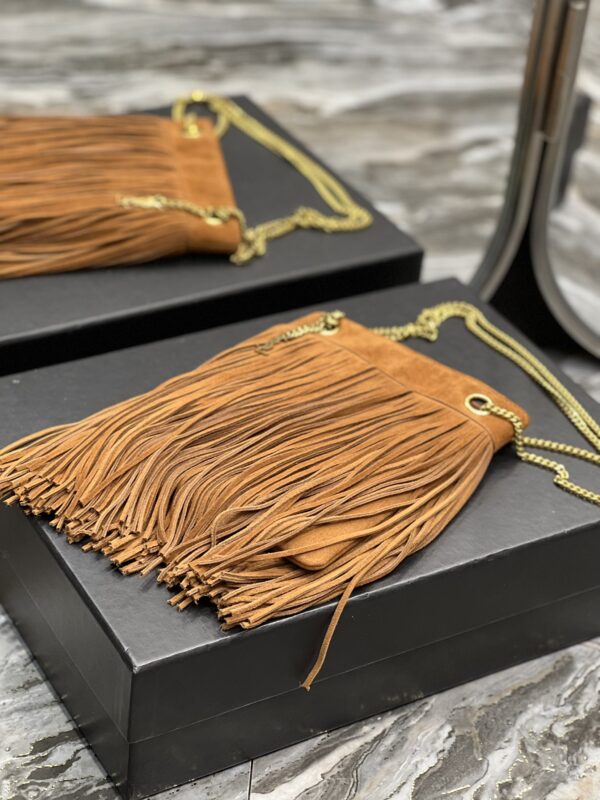 [REP 1:1] Saint Laurent Grace Ladies Tassel Brown For Women, Women's Bags 8.3in/21cm YSL