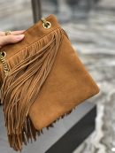 [REP 1:1] Saint Laurent Grace Ladies Tassel Brown For Women, Women's Bags 8.3in/21cm YSL