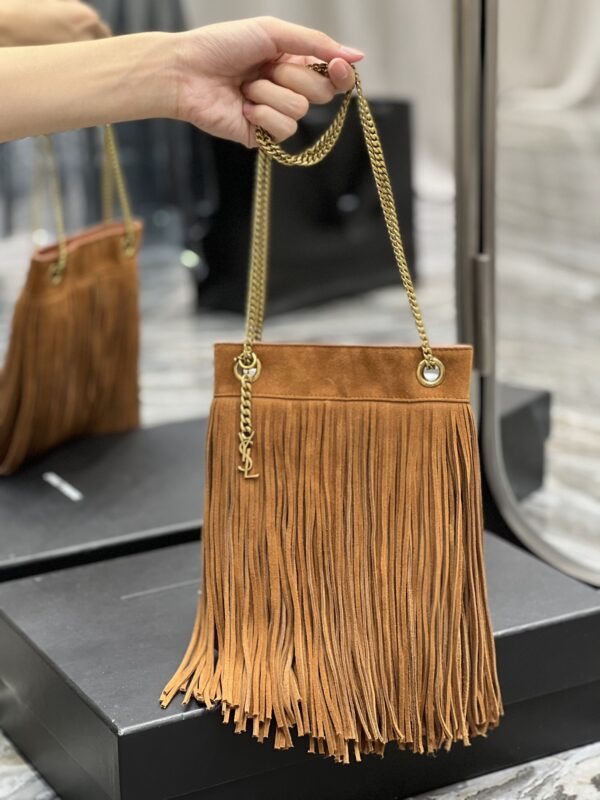 [REP 1:1] Saint Laurent Grace Ladies Tassel Brown For Women, Women's Bags 8.3in/21cm YSL
