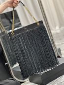 [REP 1:1] Saint Laurent Grace Ladies Tassel Grey For Women, Women's Bags 13.8in/35cm YSL