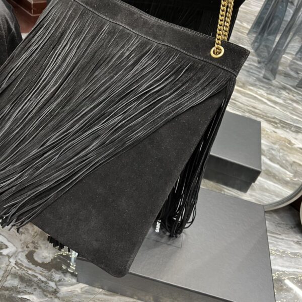 [REP 1:1] Saint Laurent Grace Ladies Tassel Grey For Women, Women's Bags 13.8in/35cm YSL