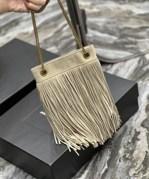 [REP 1:1] Saint Laurent Grace Ladies Tassel White For Women, Women's Bags 8.3in/21cm YSL