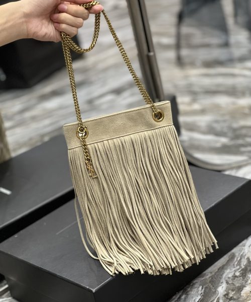[REP 1:1] Saint Laurent Grace Ladies Tassel White For Women, Women's Bags 8.3in/21cm YSL
