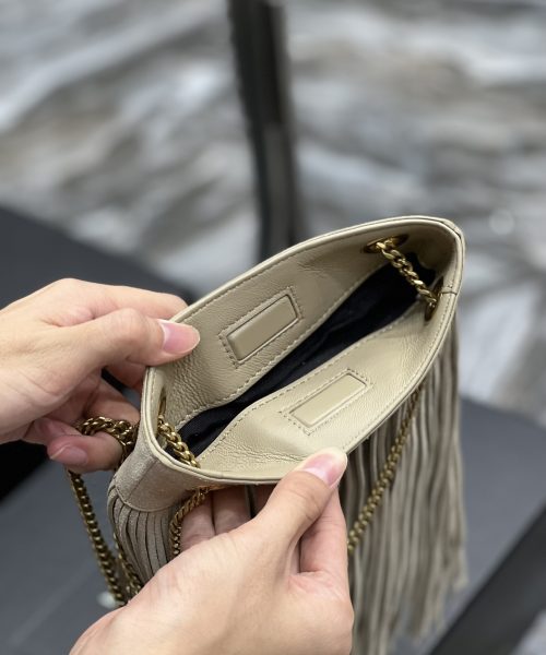 [REP 1:1] Saint Laurent Grace Ladies Tassel White For Women, Women's Bags 8.3in/21cm YSL