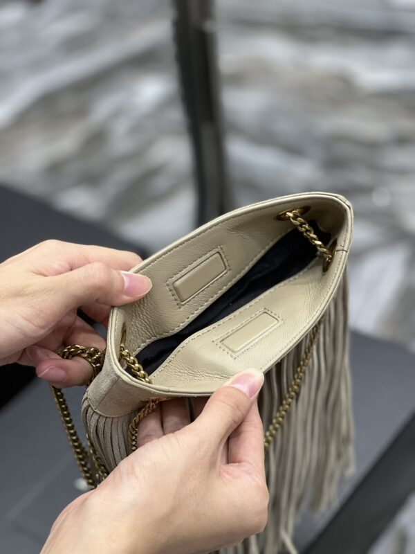 [REP 1:1] Saint Laurent Grace Ladies Tassel White For Women, Women's Bags 8.3in/21cm YSL