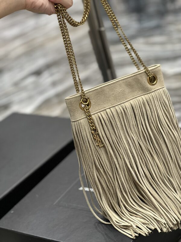 [REP 1:1] Saint Laurent Grace Ladies Tassel White For Women, Women's Bags 8.3in/21cm YSL