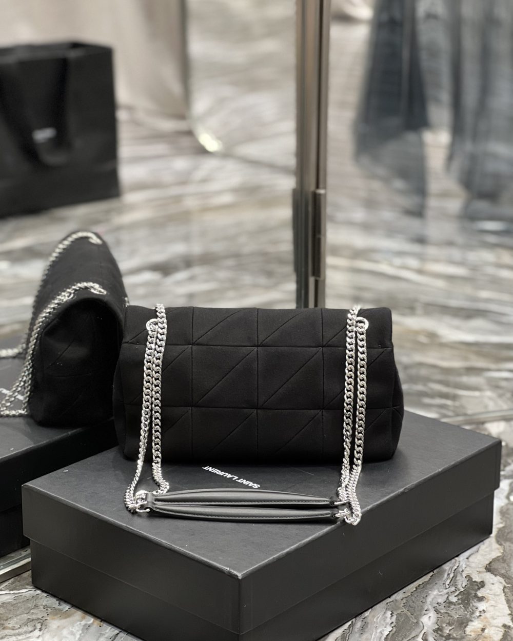 [REP 1:1] Saint Laurent Jamie Medium Chain Bag Black  For Women, Women's Bags 9.4in/24cm YSL