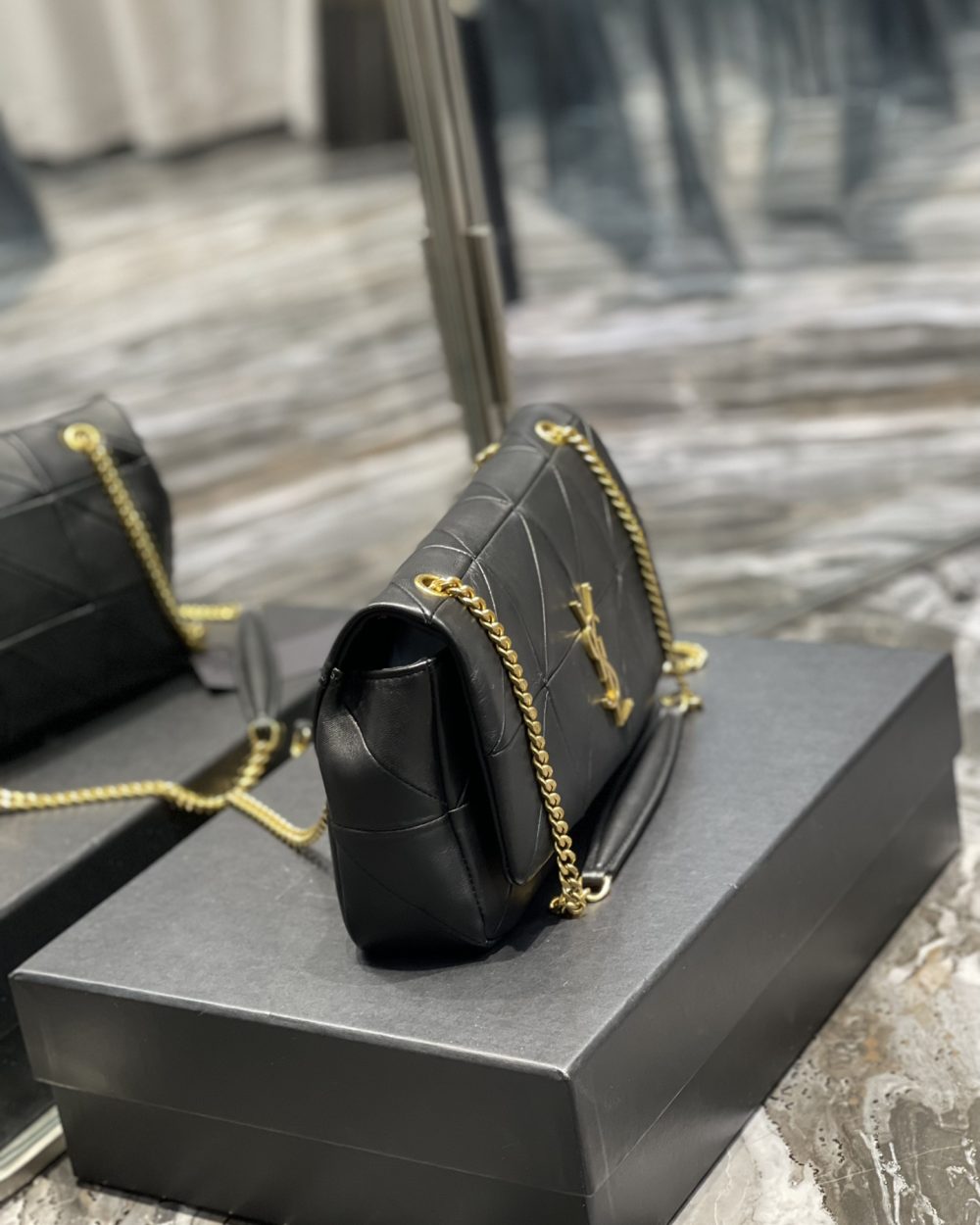 [REP 1:1] Saint Laurent Jamie Medium Chain Bag Black For Women, Women's Bags 9.8in/25cm YSL
