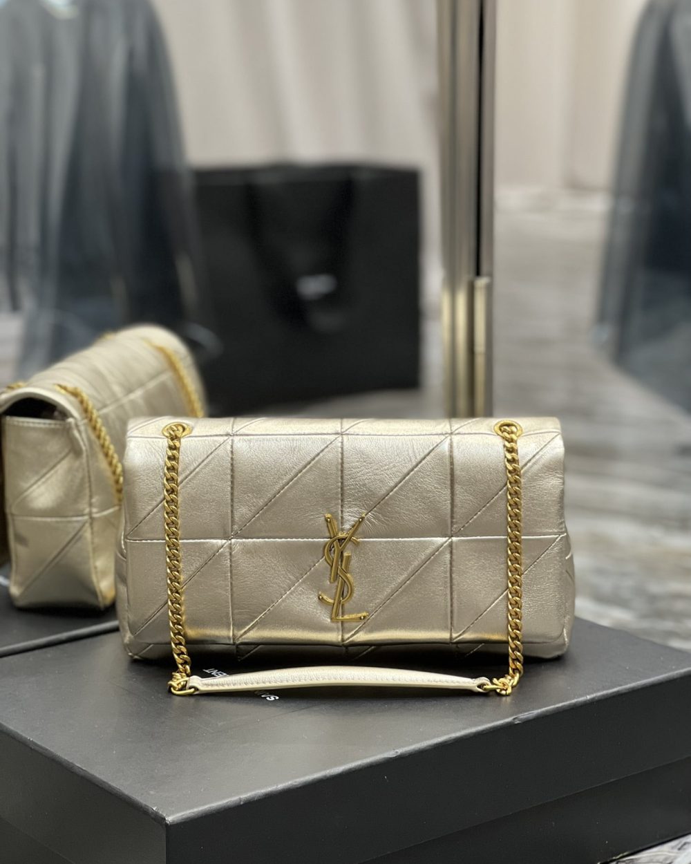 [REP 1:1] Saint Laurent Jamie Medium Chain Bag Gold For Women, Women's Bags 9.8in/25cm YSL