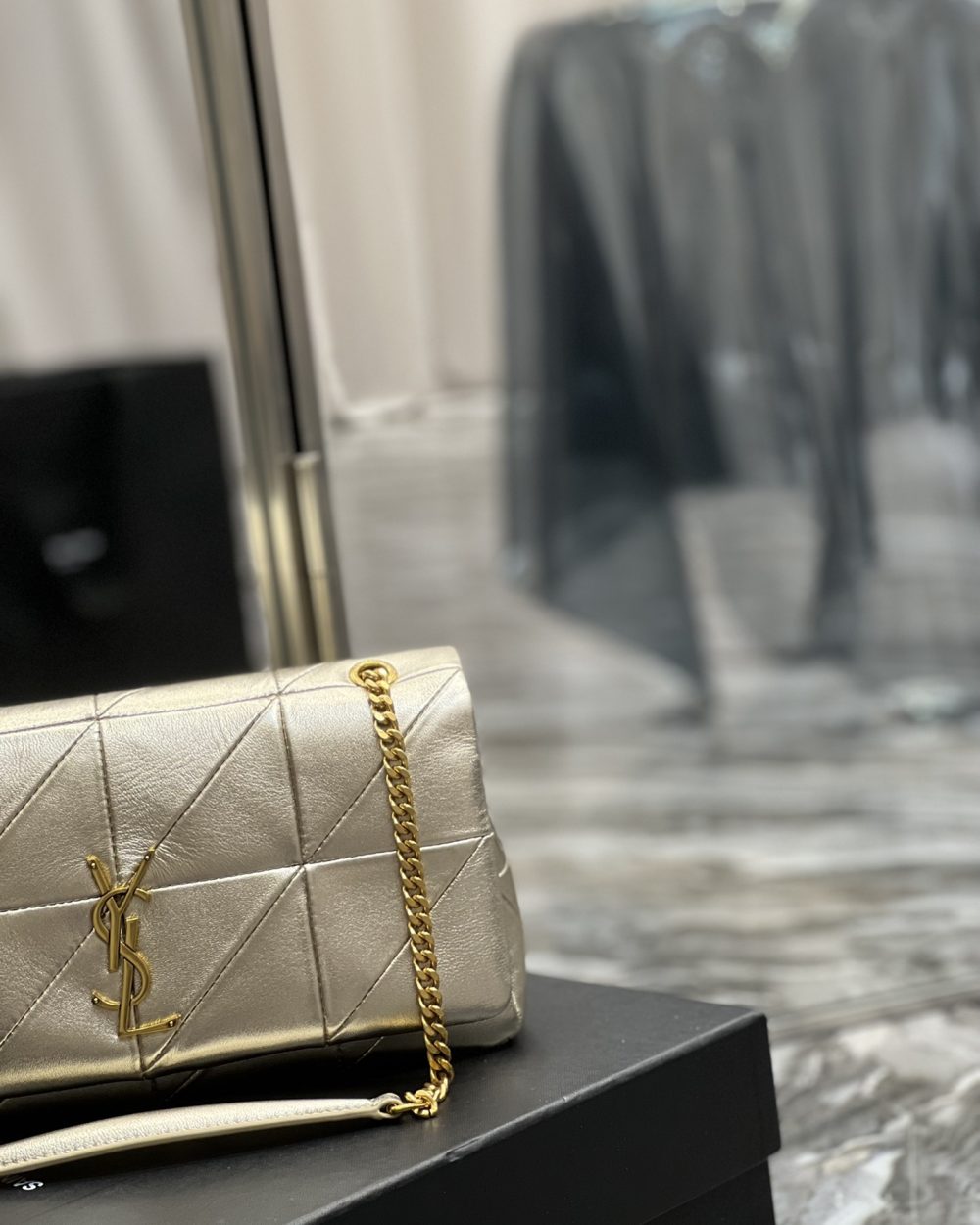[REP 1:1] Saint Laurent Jamie Medium Chain Bag Gold For Women, Women's Bags 9.8in/25cm YSL