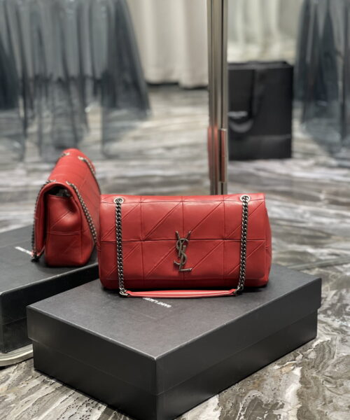 [REP 1:1] Saint Laurent Jamie Medium Chain Bag Red For Women, Women's Bags 9.8in/25cm YSL