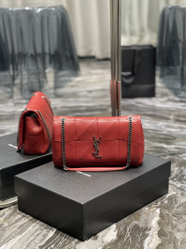 [REP 1:1] Saint Laurent Jamie Medium Chain Bag Red For Women, Women's Bags 9.8in/25cm YSL