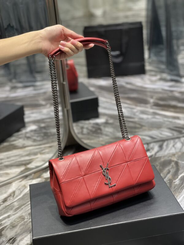 [REP 1:1] Saint Laurent Jamie Medium Chain Bag Red For Women, Women's Bags 9.8in/25cm YSL