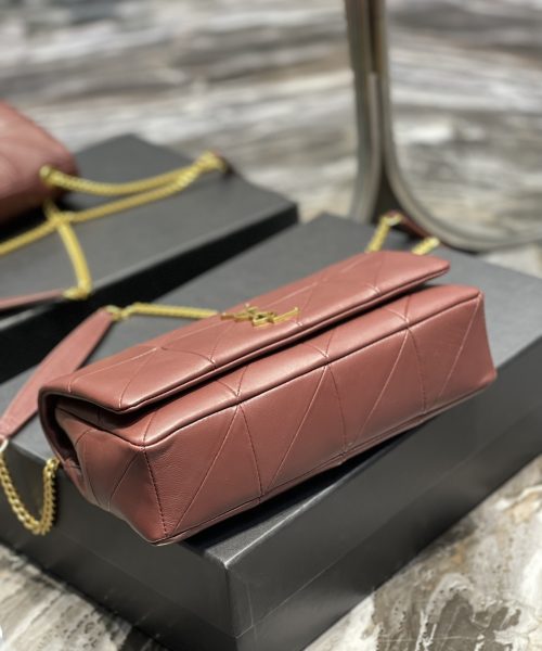 [REP 1:1] Saint Laurent Jamie Medium Chain Bag Red-Purple For Women, Women's Bags 9.8in/25cm YSL