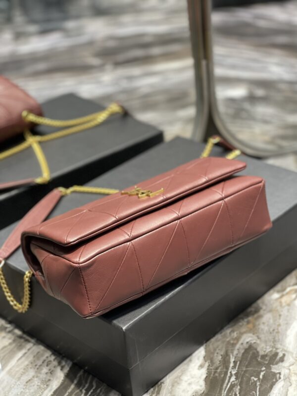[REP 1:1] Saint Laurent Jamie Medium Chain Bag Red-Purple For Women, Women's Bags 9.8in/25cm YSL