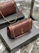 [REP 1:1] Saint Laurent Jamie Medium Chain Bag Red-Purple For Women, Women's Bags 9.8in/25cm YSL