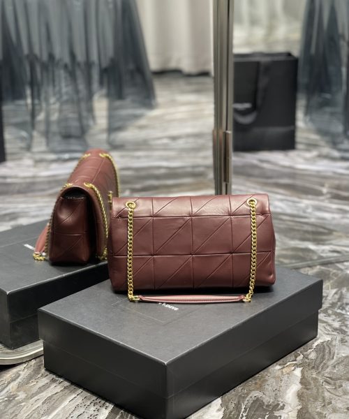 [REP 1:1] Saint Laurent Jamie Medium Chain Bag Red-Purple For Women, Women's Bags 9.8in/25cm YSL