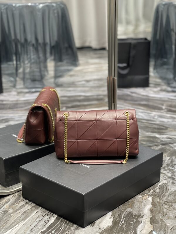 [REP 1:1] Saint Laurent Jamie Medium Chain Bag Red-Purple For Women, Women's Bags 9.8in/25cm YSL