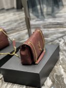 [REP 1:1] Saint Laurent Jamie Medium Chain Bag Red-Purple For Women, Women's Bags 9.8in/25cm YSL