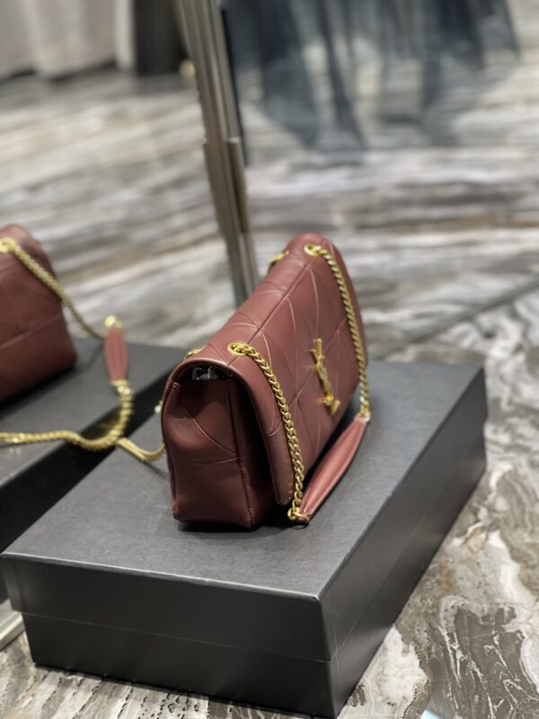 [REP 1:1] Saint Laurent Jamie Medium Chain Bag Red-Purple For Women, Women's Bags 9.8in/25cm YSL