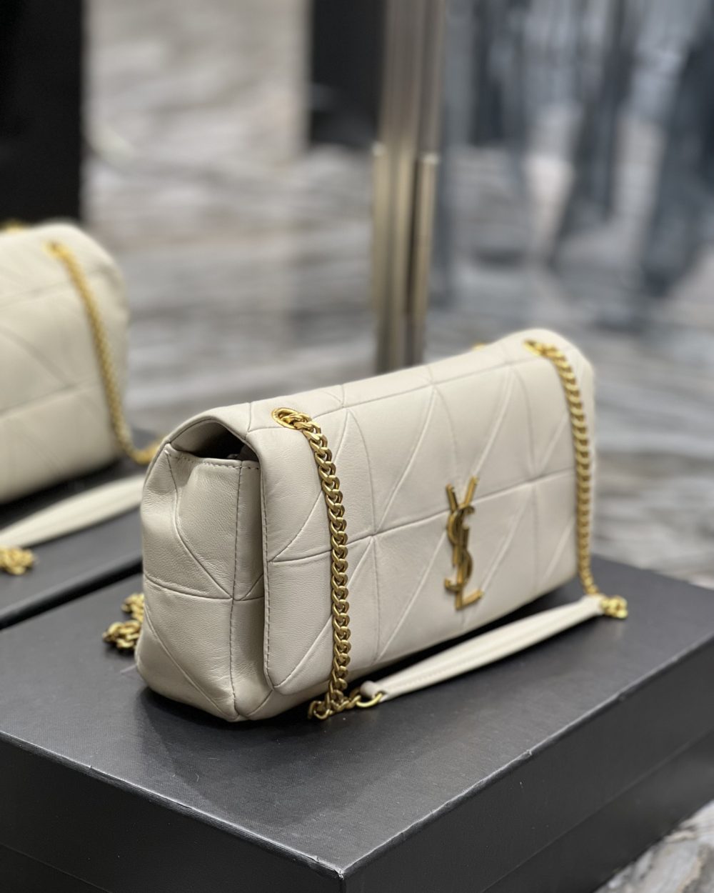 [REP 1:1] Saint Laurent Jamie Medium Chain Bag White For Women, Women's Bags 9.8in/25cm YSL