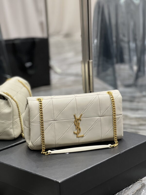 [REP 1:1] Saint Laurent Jamie Medium Chain Bag White For Women, Women's Bags 9.8in/25cm YSL
