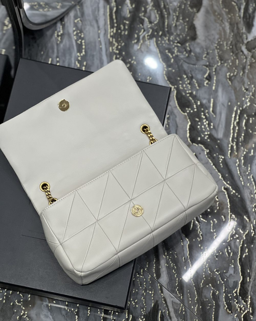 [REP 1:1] Saint Laurent Jamie Medium Chain Bag White For Women, Women's Bags 9.8in/25cm YSL