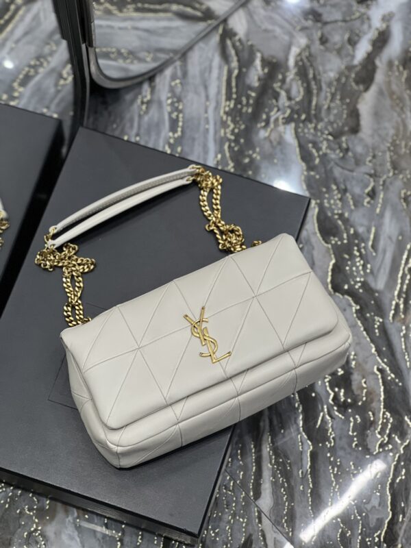 [REP 1:1] Saint Laurent Jamie Medium Chain Bag White For Women, Women's Bags 9.8in/25cm YSL