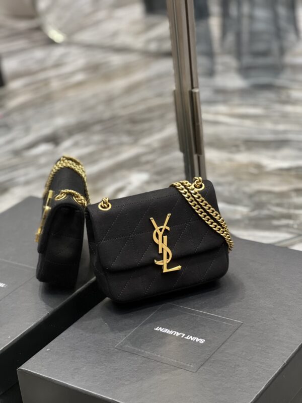 [REP 1:1] Saint Laurent Jamie Mini Chain Bag Black For Women, Women's Bags 6.9in/17.5cm YSL 6981622F9271000