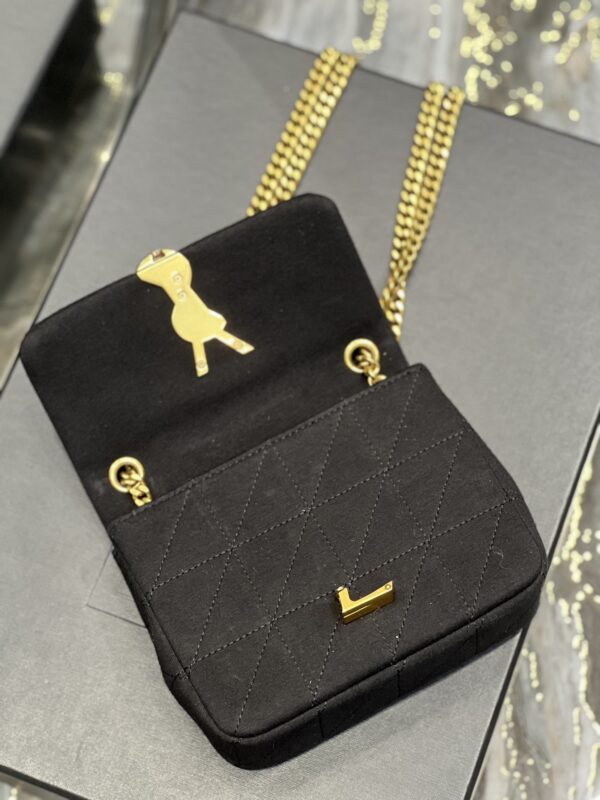 [REP 1:1] Saint Laurent Jamie Mini Chain Bag Black For Women, Women's Bags 6.9in/17.5cm YSL 6981622F9271000