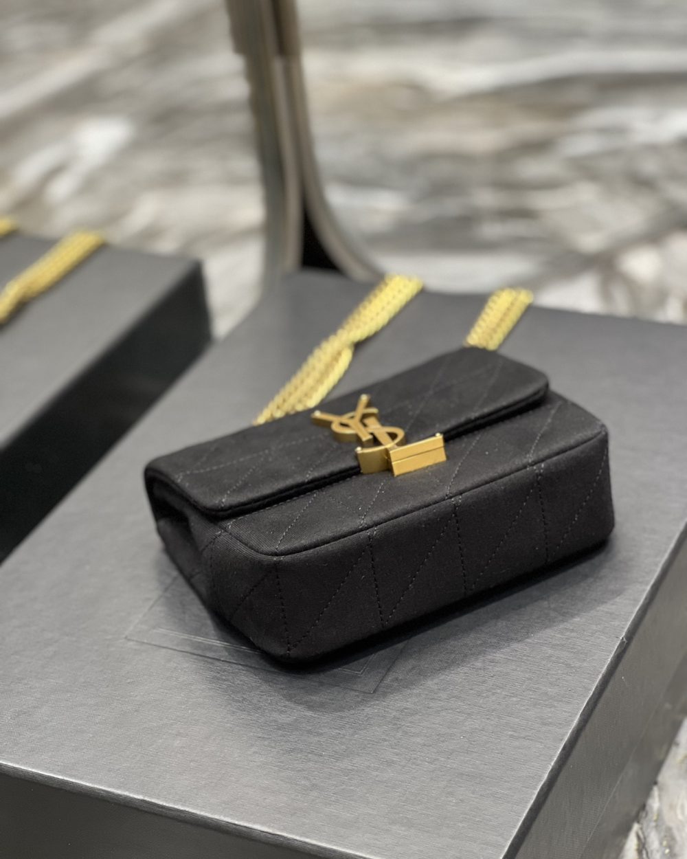 [REP 1:1] Saint Laurent Jamie Mini Chain Bag Black For Women, Women's Bags 6.9in/17.5cm YSL 6981622F9271000