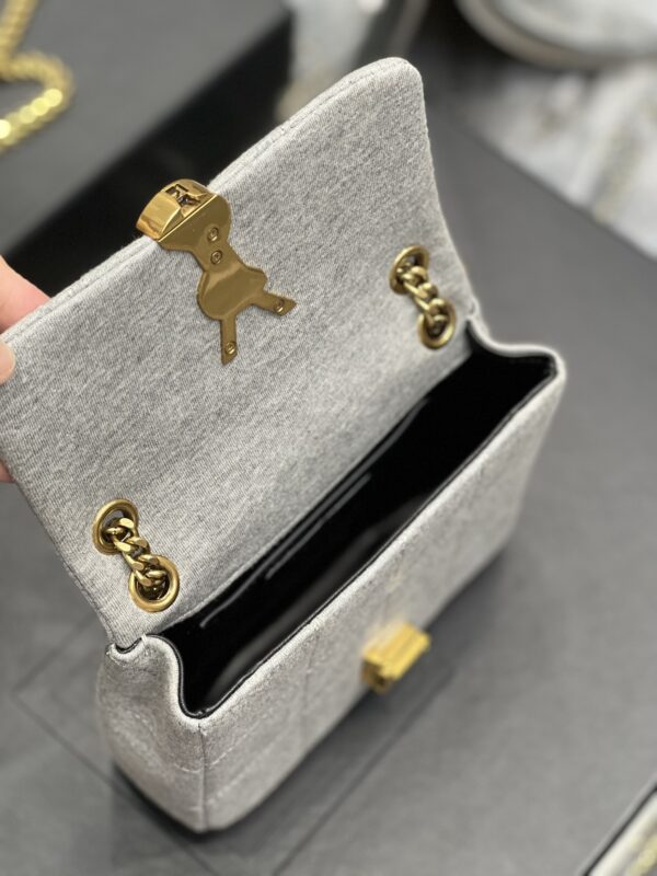 [REP 1:1] Saint Laurent Jamie Mini Chain Bag Grey For Women, Women's Bags 6.9in/17.5cm YSL 6981622F9271407