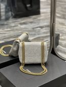 [REP 1:1] Saint Laurent Jamie Mini Chain Bag Grey For Women, Women's Bags 6.9in/17.5cm YSL 6981622F9271407