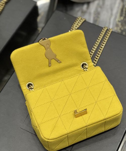 [REP 1:1] Saint Laurent Jamie Mini Chain Bag Yellow For Women, Women's Bags 6.9in/17.5cm YSL