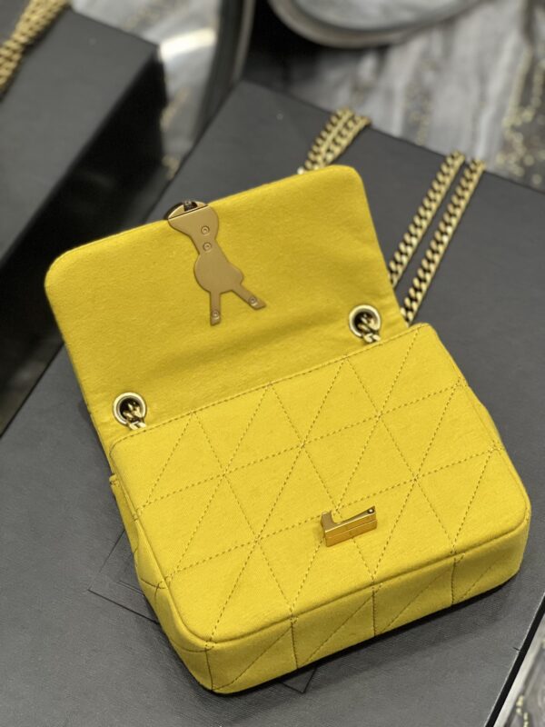 [REP 1:1] Saint Laurent Jamie Mini Chain Bag Yellow For Women, Women's Bags 6.9in/17.5cm YSL