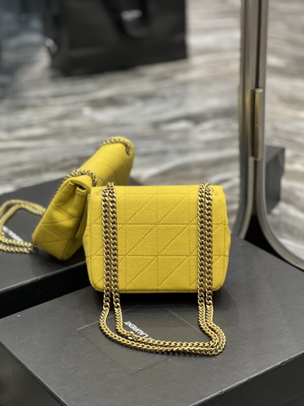 [REP 1:1] Saint Laurent Jamie Mini Chain Bag Yellow For Women, Women's Bags 6.9in/17.5cm YSL