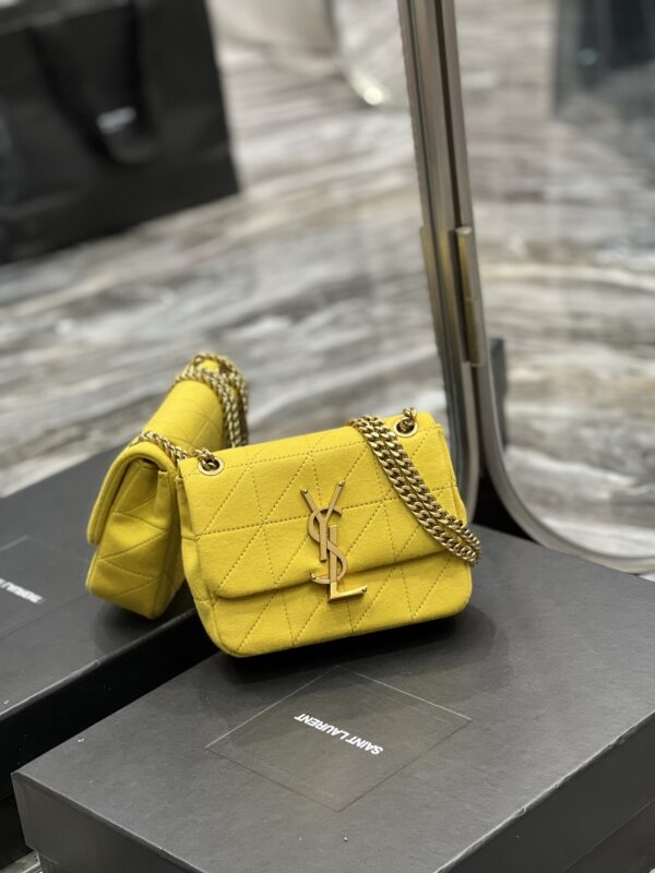 [REP 1:1] Saint Laurent Jamie Mini Chain Bag Yellow For Women, Women's Bags 6.9in/17.5cm YSL