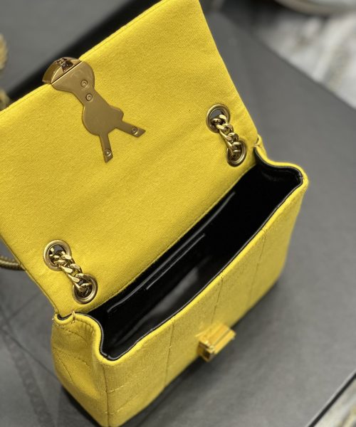 [REP 1:1] Saint Laurent Jamie Mini Chain Bag Yellow For Women, Women's Bags 6.9in/17.5cm YSL