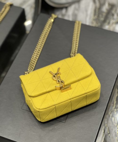 [REP 1:1] Saint Laurent Jamie Mini Chain Bag Yellow For Women, Women's Bags 6.9in/17.5cm YSL