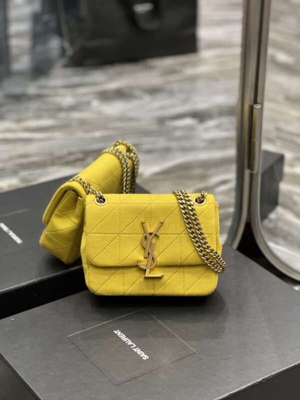 [REP 1:1] Saint Laurent Jamie Mini Chain Bag Yellow For Women, Women's Bags 6.9in/17.5cm YSL