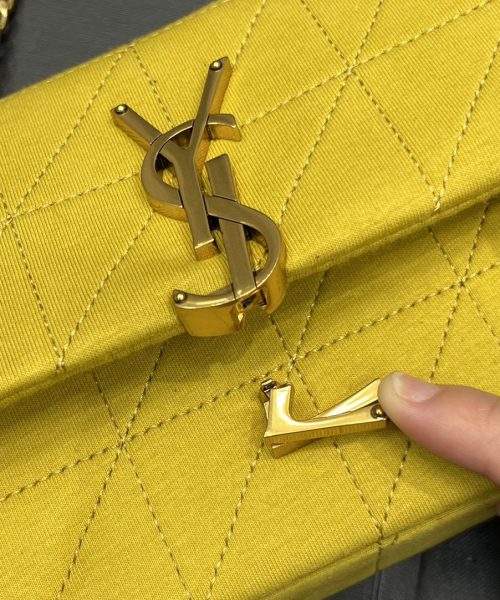 [REP 1:1] Saint Laurent Jamie Mini Chain Bag Yellow For Women, Women's Bags 6.9in/17.5cm YSL