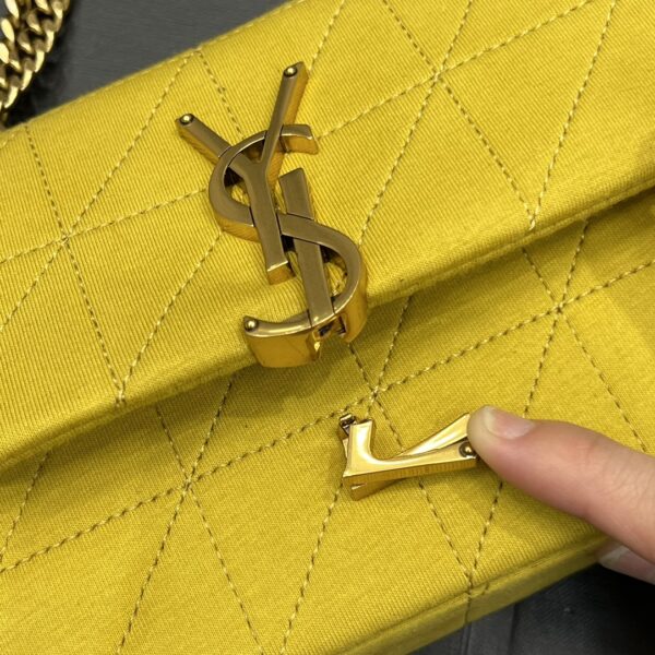 [REP 1:1] Saint Laurent Jamie Mini Chain Bag Yellow For Women, Women's Bags 6.9in/17.5cm YSL
