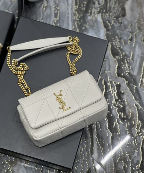 [REP 1:1] Saint Laurent Jamie Small Chain Bag White For Women, Women's Bags 7.8in/20cm YSL