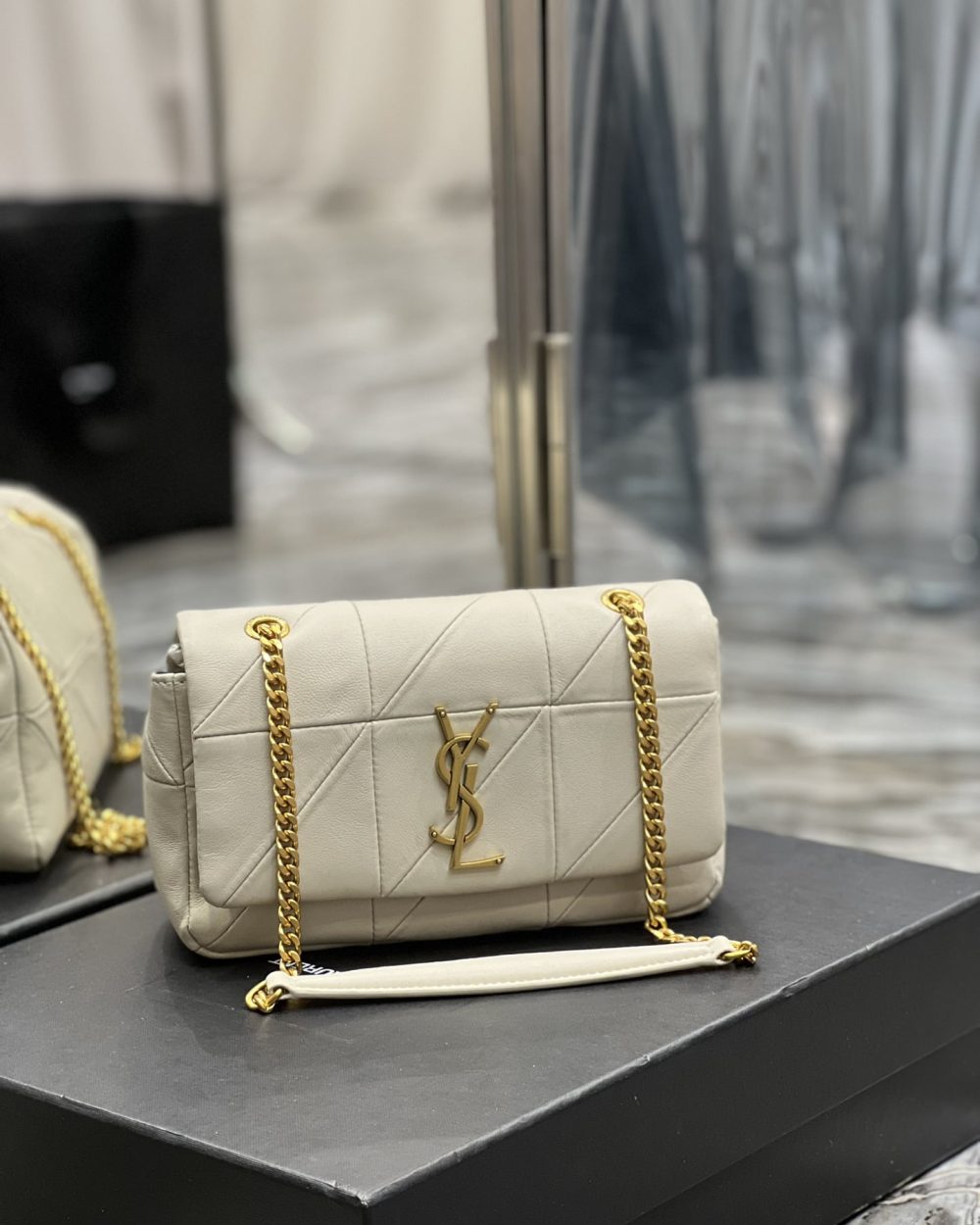 [REP 1:1] Saint Laurent Jamie Small Chain Bag White For Women, Women's Bags 7.8in/20cm YSL