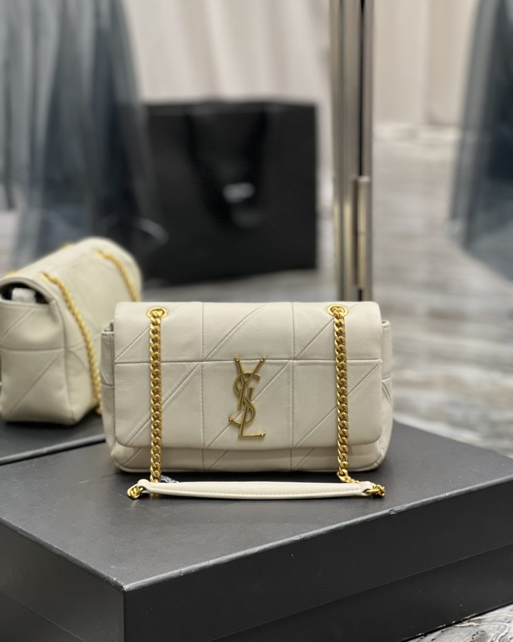 [REP 1:1] Saint Laurent Jamie Small Chain Bag White For Women, Women's Bags 7.8in/20cm YSL
