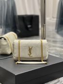 [REP 1:1] Saint Laurent Jamie Small Chain Bag White For Women, Women's Bags 7.8in/20cm YSL
