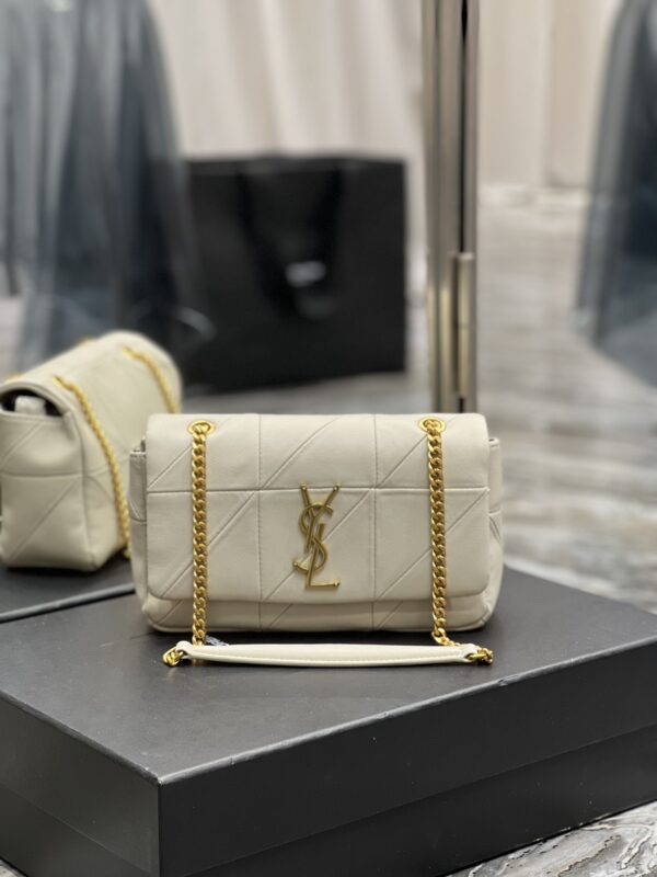 [REP 1:1] Saint Laurent Jamie Small Chain Bag White For Women, Women's Bags 7.8in/20cm YSL